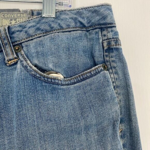 Vintage Converse Womens Size 14 Jeans 1974 Hip Huggers Blue Denim Hong Kong - Picture 11 of 15